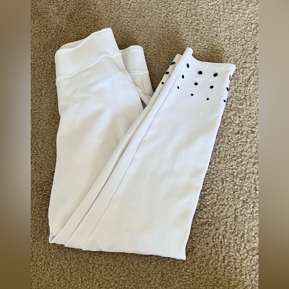 Investments White and Black Leggings with Ankle Detailing